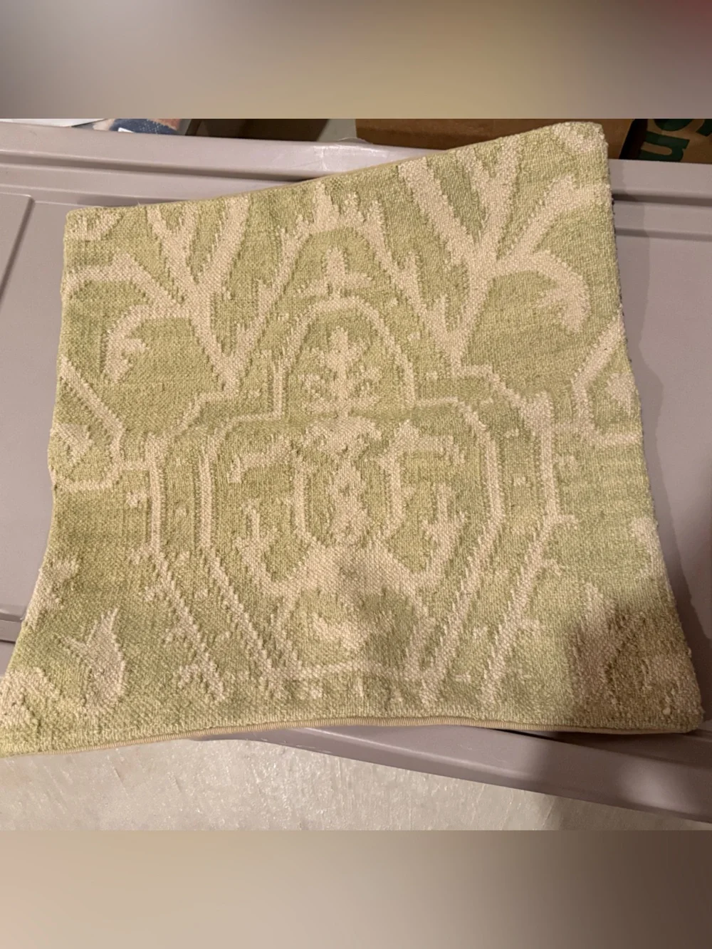 New Pottery Barn Damask Kilim Pillow Cover, 20”, Rare
